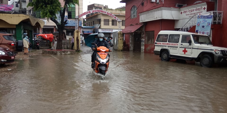 अविरल वर्षाले धनुषा प्रभावित