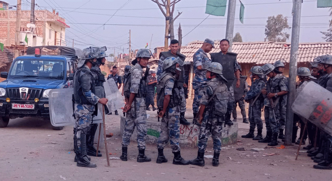 सर्लाहीमा दुई पक्षबीच झडप,भोलि ८ बजेसम्म कर्फ्यू